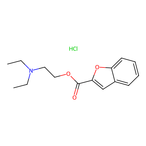 2-(Diethylamino)ethyl benzofuran-2-carboxylate hydrochloride structure