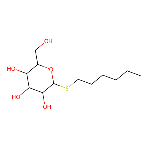 Galactopyranoside, 1-hexylthio-1-deoxy- structure
