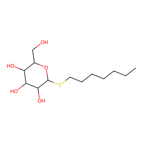 n-Heptyl-b-d-thioglucopyranoside structure