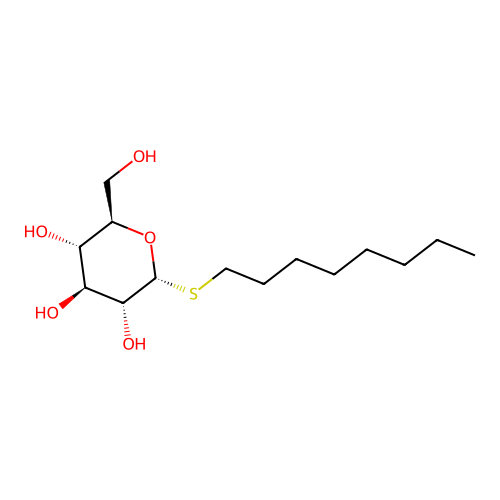 (2R,3S,4S,5R,6R)-2-(hydroxymethyl)-6-octylsulfanyloxane-3,4,5-triol structure