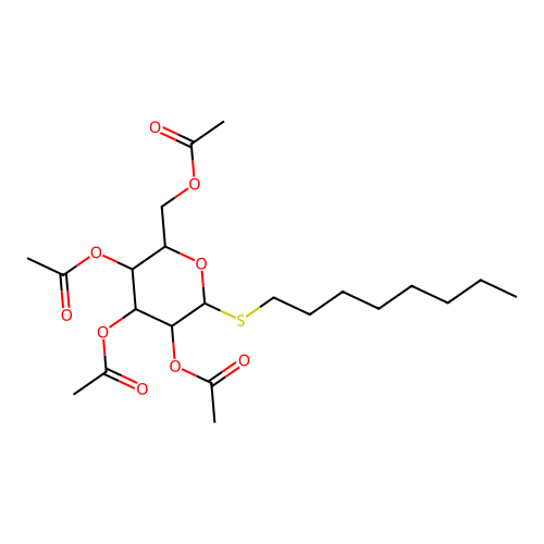 (3,4,5-Triacetyloxy-6-octylsulfanyloxan-2-yl)methyl acetate structure