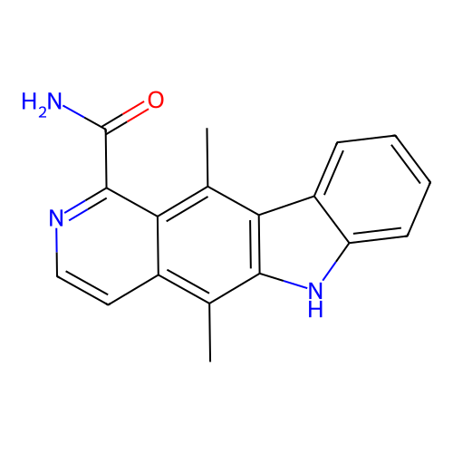 5,11-Dimethyl-6H-pyrido[4,3-b]carbazole-1-carboxamide structure