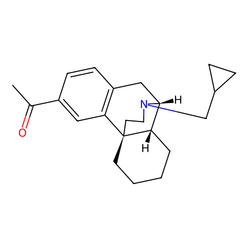 3-Acetyl-N-(cyclpropylmethyl)morphinan structure
