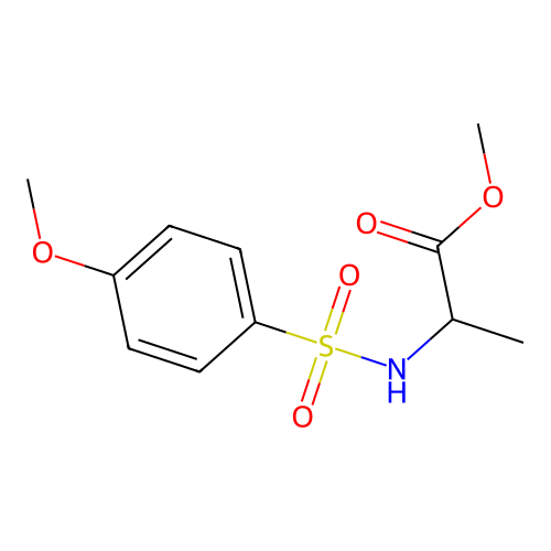 Methyl 2-{[(4-methoxyphenyl)sulfonyl]amino}propanoate structure