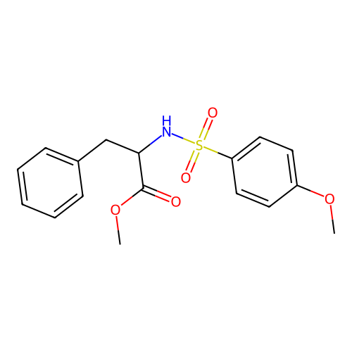 N-[(4-Methoxyphenyl)sulfonyl]phenylalanine methyl ester structure