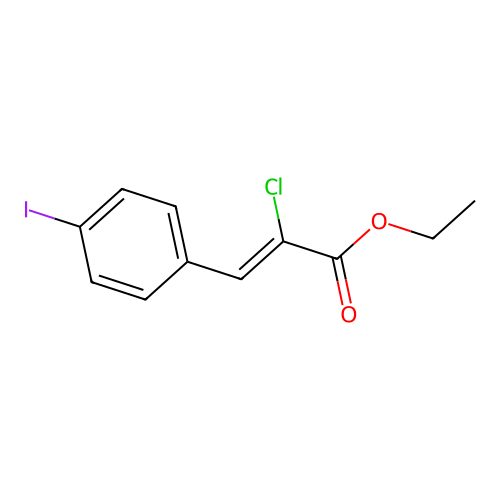 Ethyl 2-chloro-3-(4-iodophenyl)prop-2-enoate structure