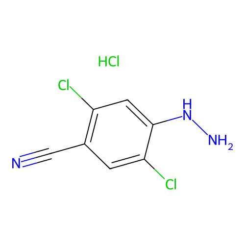 2,5-Dichloro-4-hydrazinylbenzonitrile;hydrochloride structure
