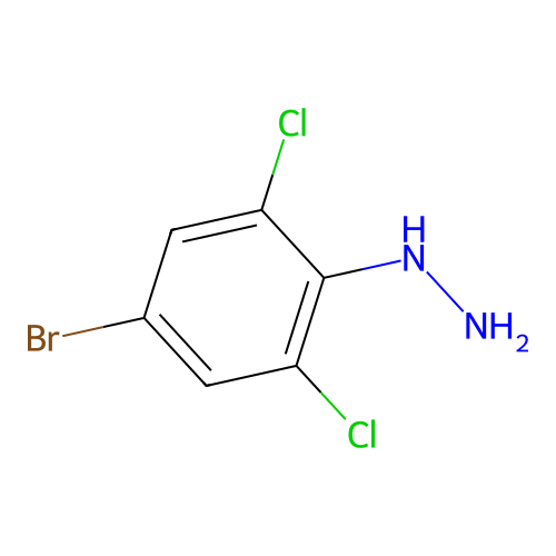 (4-Bromo-2,6-dichlorophenyl)hydrazine structure