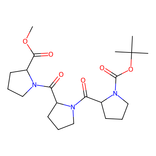 Methyl 1-(tert-butoxycarbonyl)prolylprolylprolinate structure
