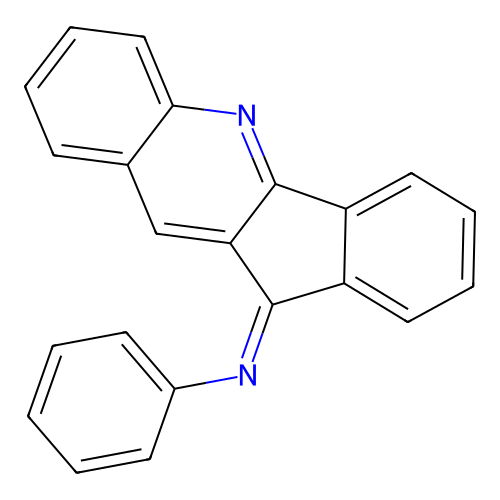 Benzenamine, N-(11H-indeno[1,2-b]quinolin-11-ylidene)- structure