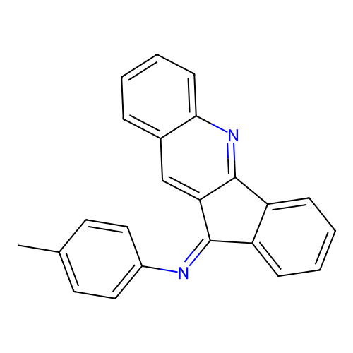 N-[(11Z)-11H-indeno[1,2-b]quinolin-11-ylidene]-4-methylaniline structure