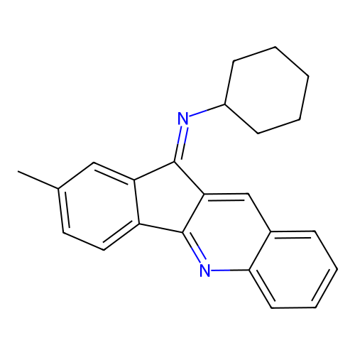 N-cyclohexyl-2-methylindeno[1,2-b]quinolin-11-imine structure