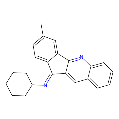 N-cyclohexyl-3-methylindeno[1,2-b]quinolin-11-imine structure