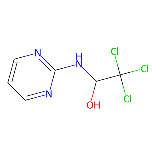 2,2,2-Trichloro-1-(pyrimidin-2-ylamino)ethanol structure