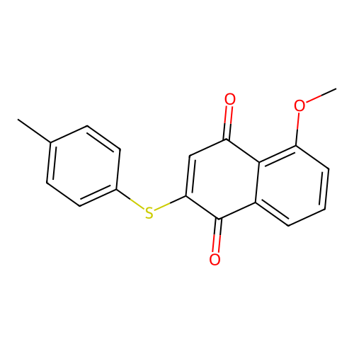 5-Methoxy-2-(p-tolylsulfanyl)naphthalene-1,4-dione structure