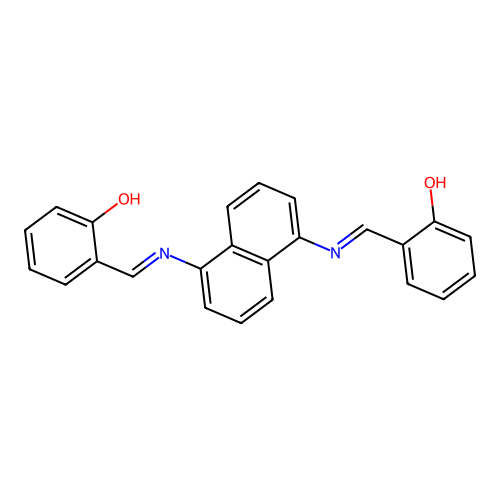 N,N'-bis-salicylidene-1,5-diaminonaphthalene structure