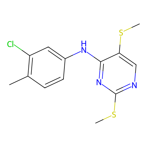 n-(3-Chloro-4-methylphenyl)-2,5-bis(methylsulfanyl)pyrimidin-4-amine structure