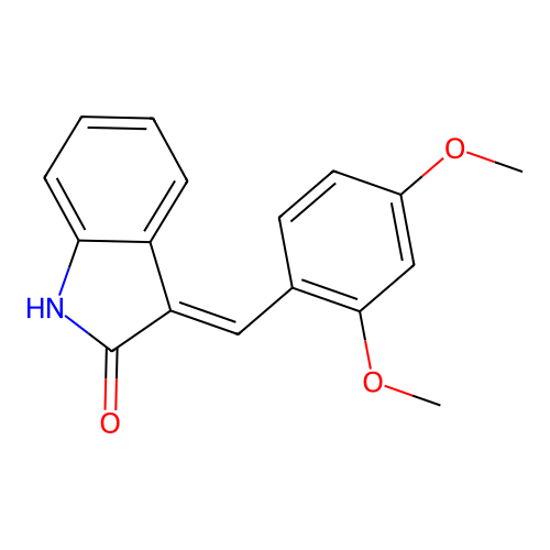 (3E)-3-[(2,4-dimethoxyphenyl)methylidene]-1H-indol-2-one structure