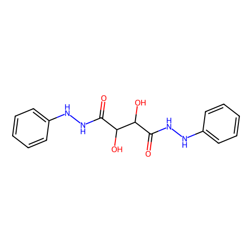 2,3-Dihydroxybutanedioic acid 1,4-bis(2-phenylhydrazide) structure