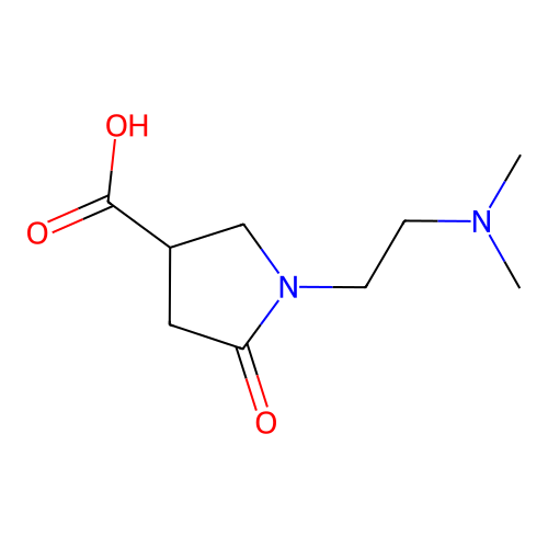 1-(2-(Dimethylamino)ethyl)-5-oxopyrrolidine-3-carboxylic acid structure