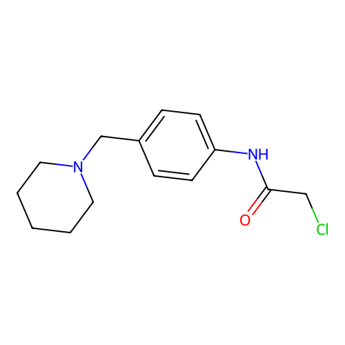2-Chloro-N-(4-piperidin-1-ylmethyl-phenyl)-acetamide structure