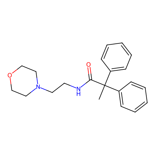 N-(2-morpholin-4-ylethyl)-2,2-diphenylpropanamide structure