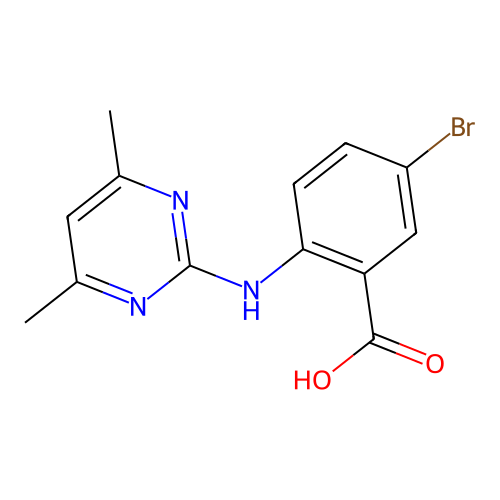 5-Bromo-2-[(4,6-dimethylpyrimidin-2-yl)amino]benzoic acid structure