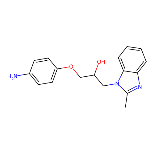 1-(4-Amino-phenoxy)-3-(2-methyl-benzoimidazol-1-yl)-propan-2-ol structure
