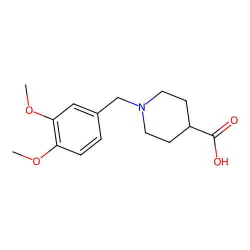 1-(3,4-Dimethoxybenzyl)piperidine-4-carboxylic acid structure