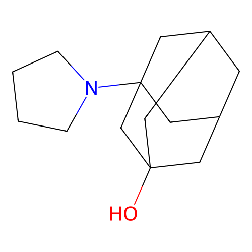 3-Pyrrolidin-1-yladamantan-1-ol structure