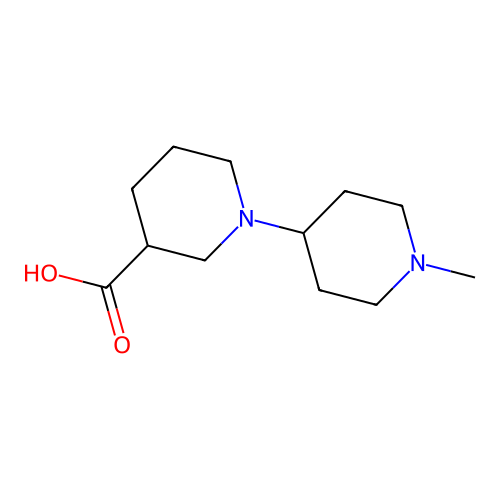 1-(1-Methylpiperidin-4-yl)piperidine-3-carboxylic acid structure