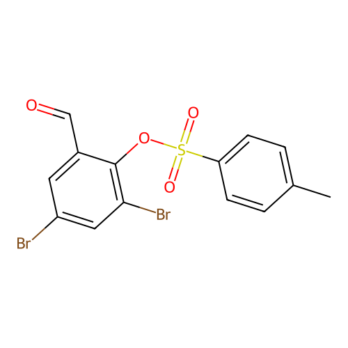 2,4-Dibromo-6-formylphenyl 4-methylbenzenesulfonate structure