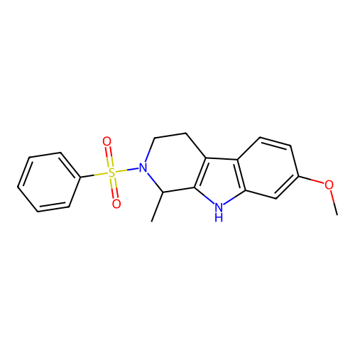 2-(Benzenesulfonyl)-7-methoxy-1-methyl-1,3,4,9-tetrahydropyrido[3,4-b]indole structure