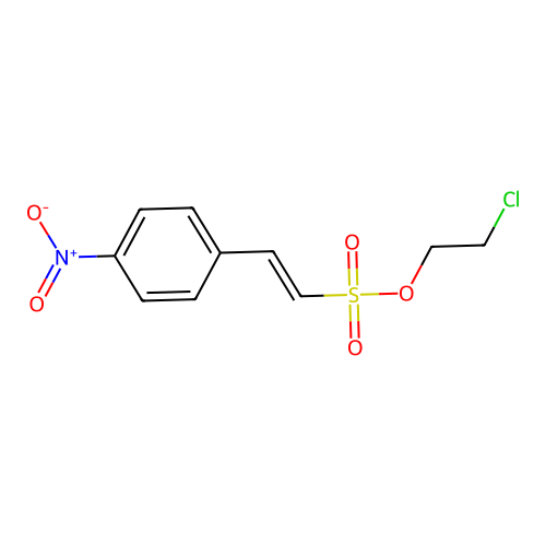 2-Chloroethyl 2-(4-nitrophenyl)ethene-1-sulfonate structure
