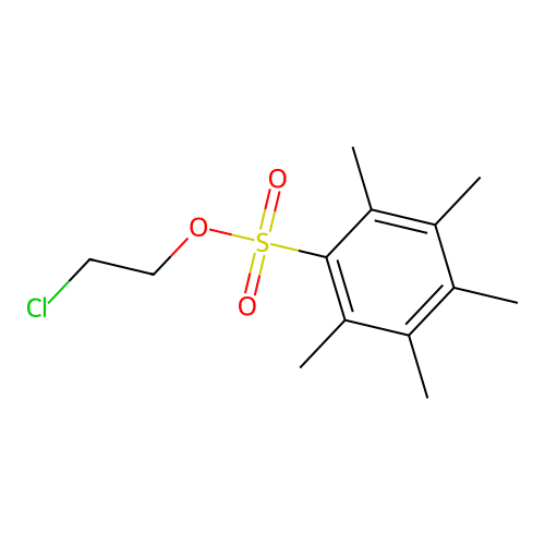 2-Chloroethyl 2,3,4,5,6-pentamethylbenzene-1-sulfonate structure