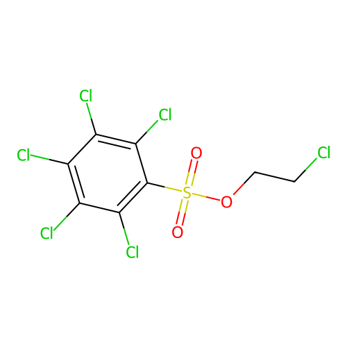 2-Chloroethyl 2,3,4,5,6-pentachlorobenzene-1-sulfonate structure
