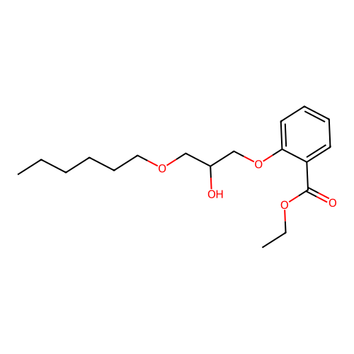 Ethyl 2-(3-(hexyloxy)-2-hydroxypropoxy)benzoate structure