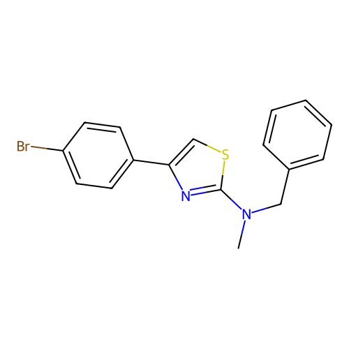 N-benzyl-4-(4-bromophenyl)-N-methyl-1,3-thiazol-2-amine structure