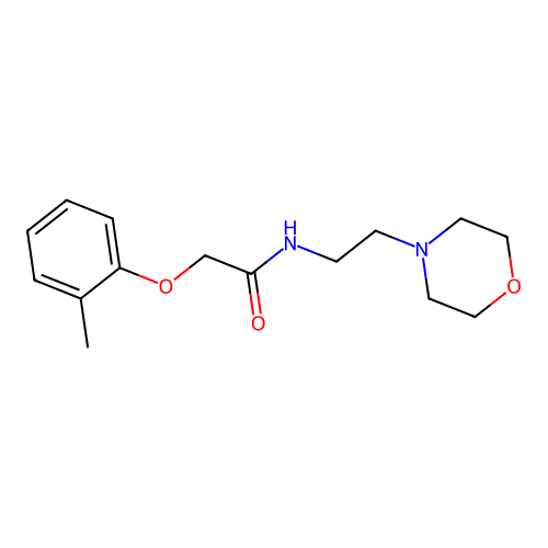 2-(2-methylphenoxy)-N-(2-morpholin-4-ylethyl)acetamide structure