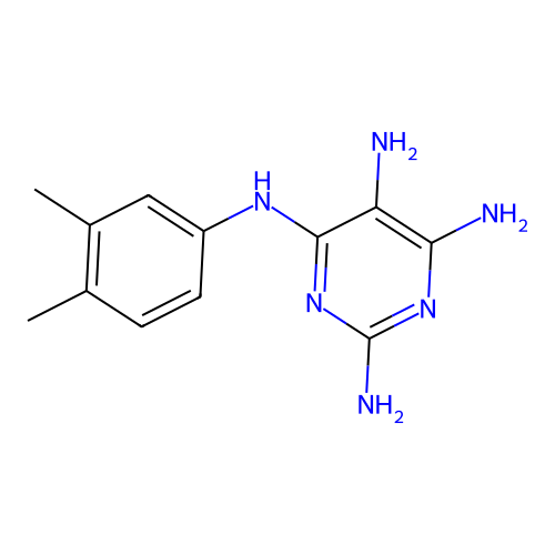 4-N-(3,4-dimethylphenyl)pyrimidine-2,4,5,6-tetramine structure