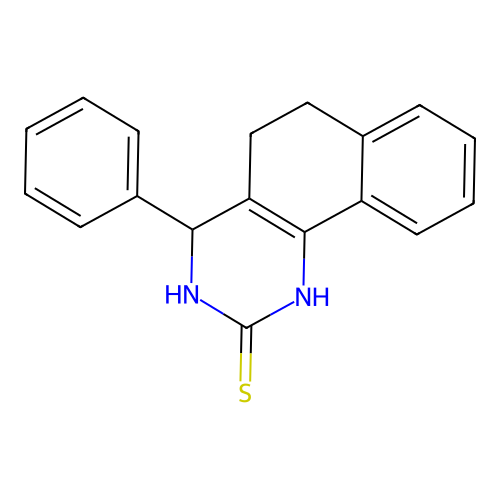 4-phenyl-3,4,5,6-tetrahydrobenzo[h]quinazoline-2(1H)-thione structure