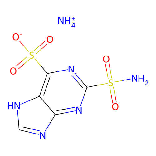 azanium 2-sulfamoyl-7H-purine-6-sulfonate structure