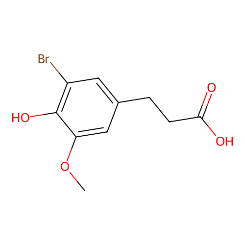 3-(3-Bromo-4-hydroxy-5-methoxyphenyl)propanoic acid structure