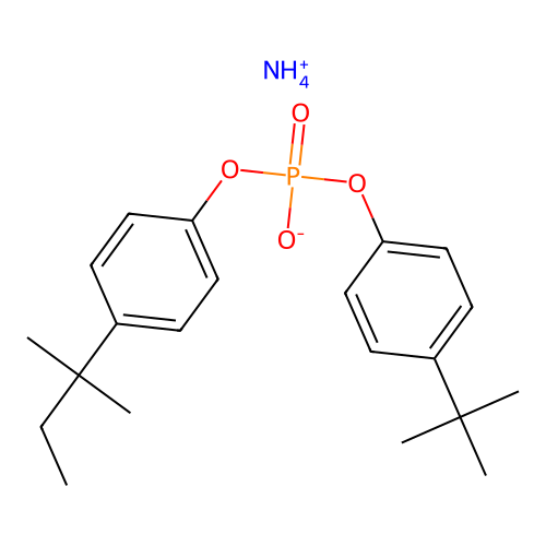Ammonium (4-(tert-butyl)phenyl) (4-(tert-pentyl)phenyl) phosphate structure