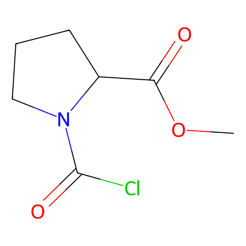 Methyl 1-(carbonochloridoyl)pyrrolidine-2-carboxylate structure