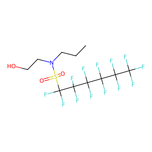 Tridecafluoro-N-(2-hydroxyethyl)-N-propylhexanesulphonamide structure