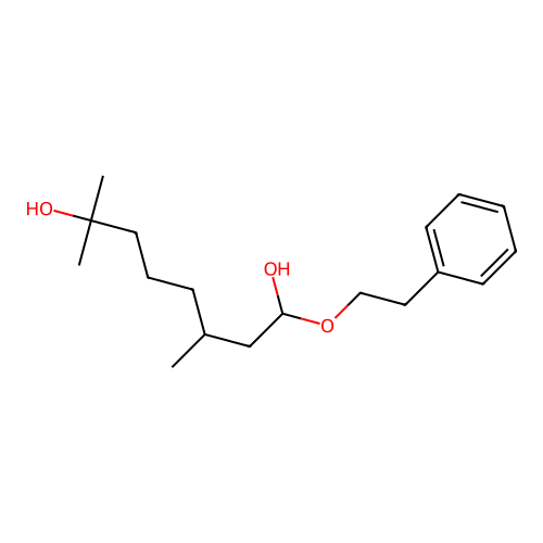3,7-Dimethyl-1-(2-phenylethoxy)octane-1,7-diol structure