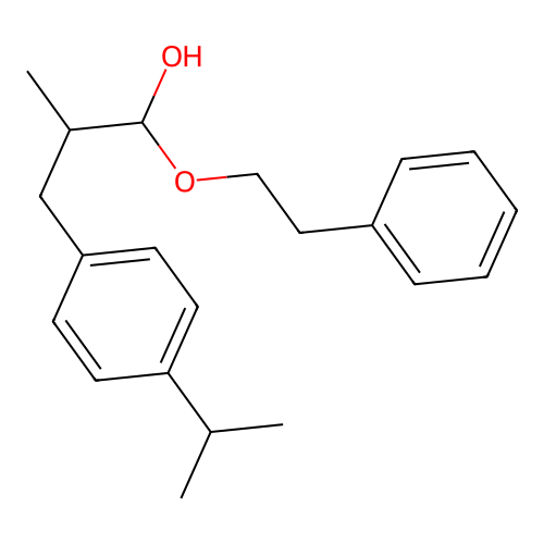 3-(p-Isopropylphenyl)-2-methyl-1-(phenethyloxy)propanol structure