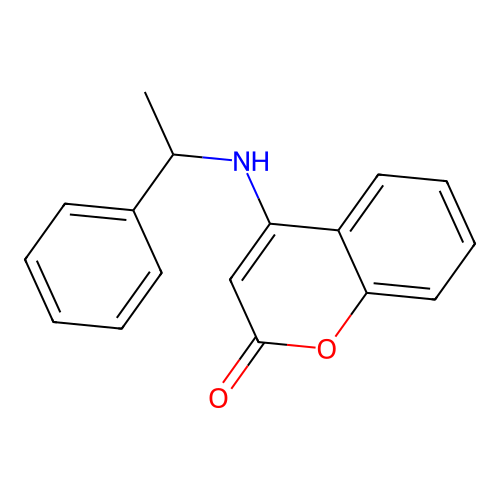 4-(1-Phenylethylamino)chromen-2-one structure