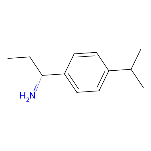 (R)-1-[4-(methylethyl)phenyl]propylamine structure